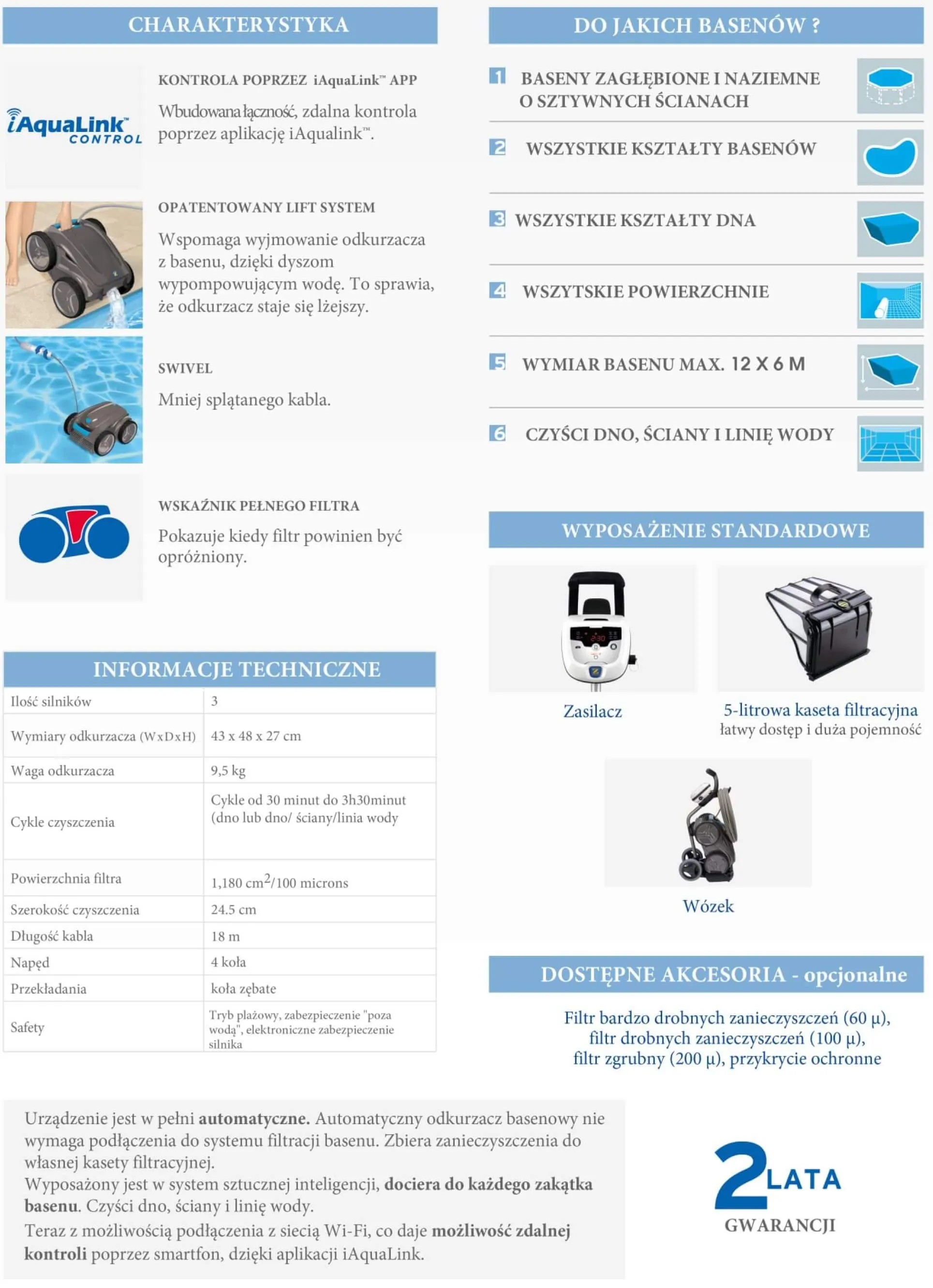 Odkurzacz Basenowy Zodiac Vortex OV 5480 iQ